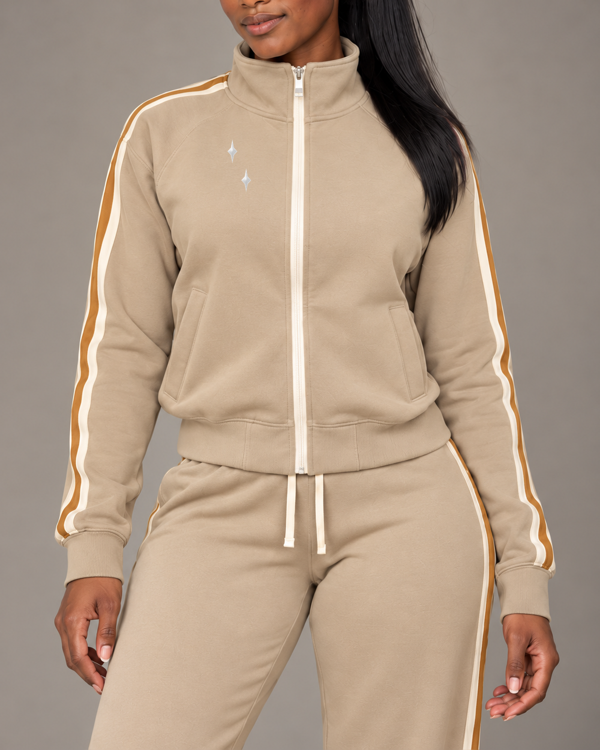 TLOL Design 3 contrast set, khaki, detail view