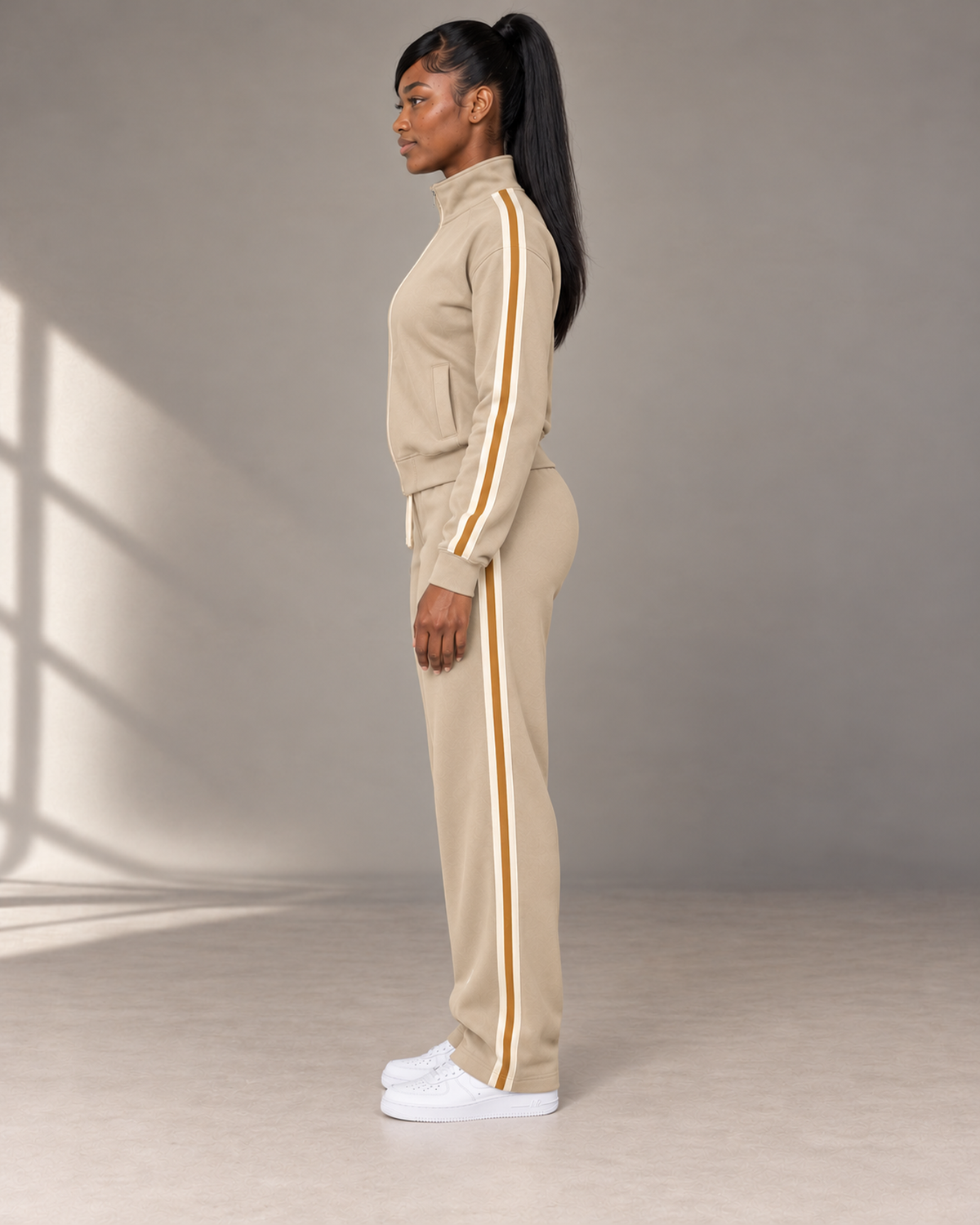 TLOL Design 3 contrast set, khaki, left view