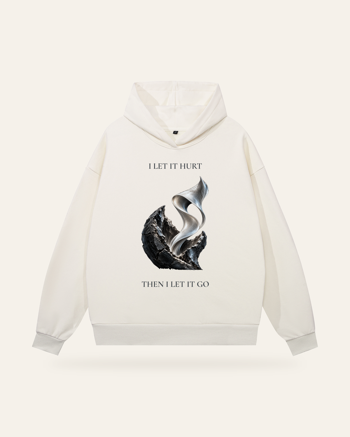 TLOL RELEASE Bone hoodie, product only / front on light beige. Hoodie and pants sold separately.