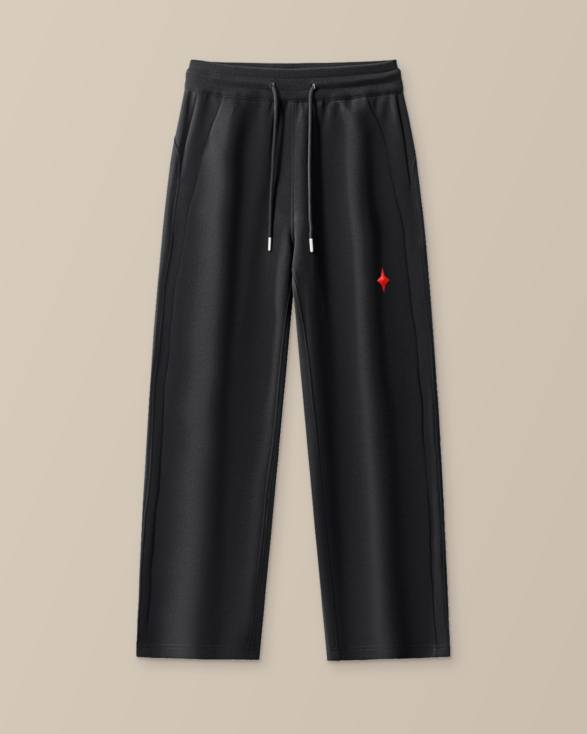 TLOL weighted pillar black pants front product-only studio view