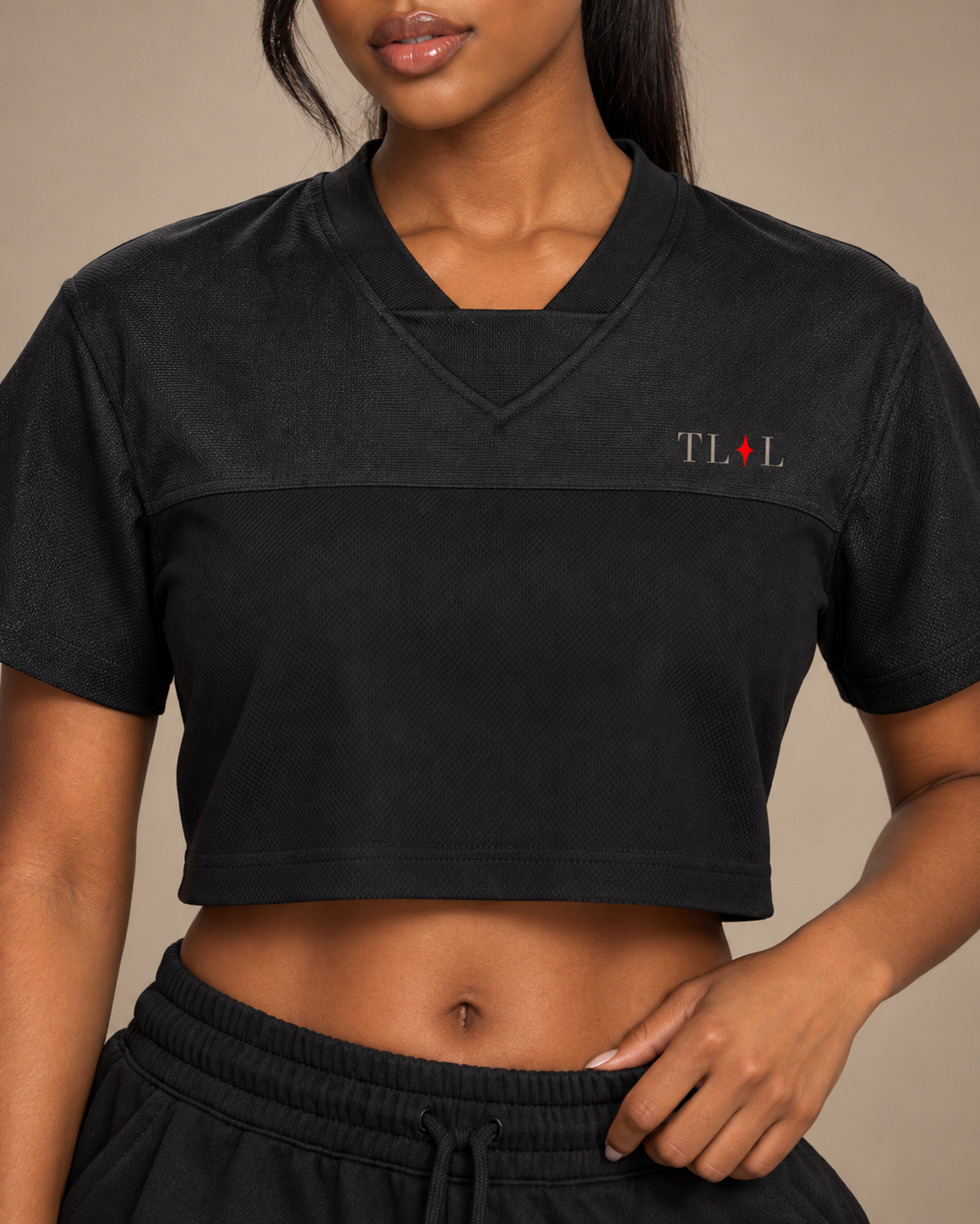 TLOL Cropped V-Neck Jersey