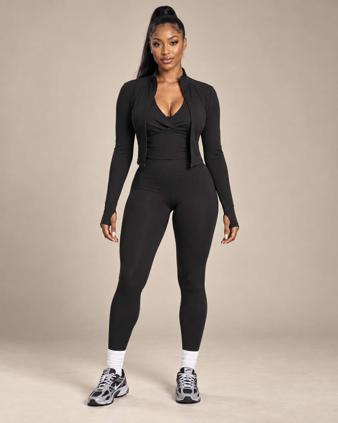 TLOL Cropped Yoga Sports Jacket