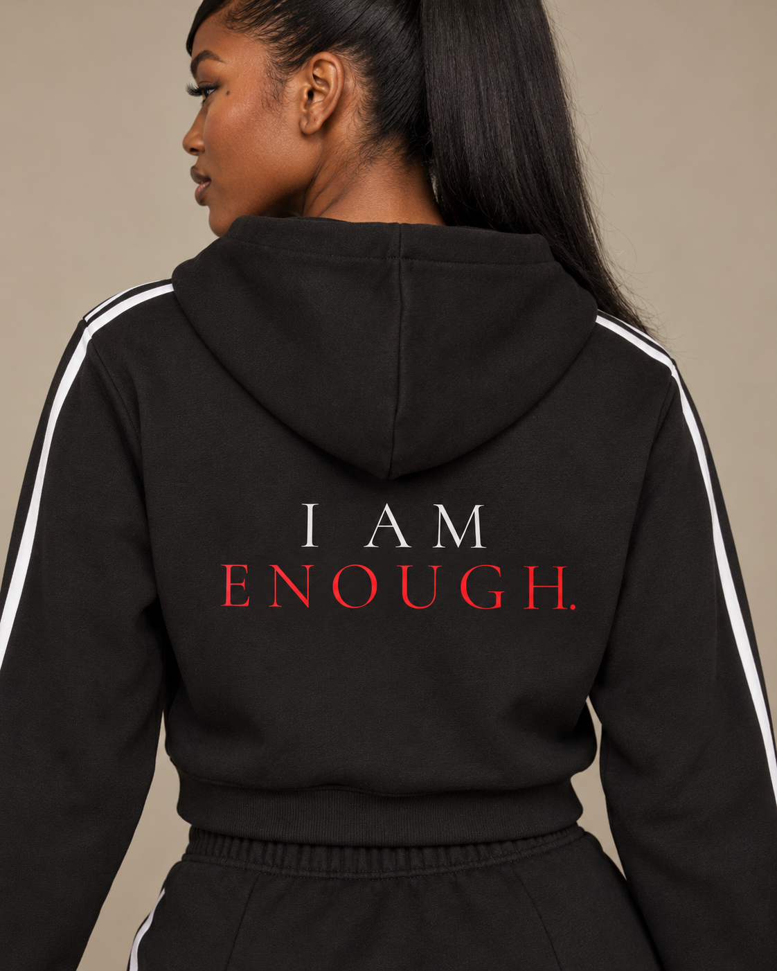 TLOL I Am Enough Cropped Hoodie