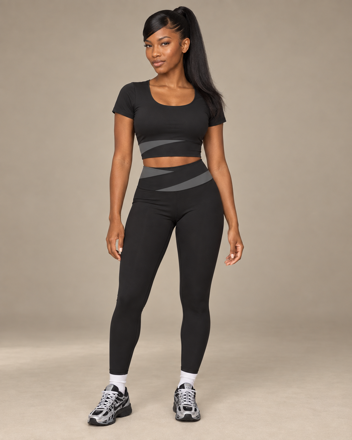 TLOL Paneled Crop Yoga Tee
