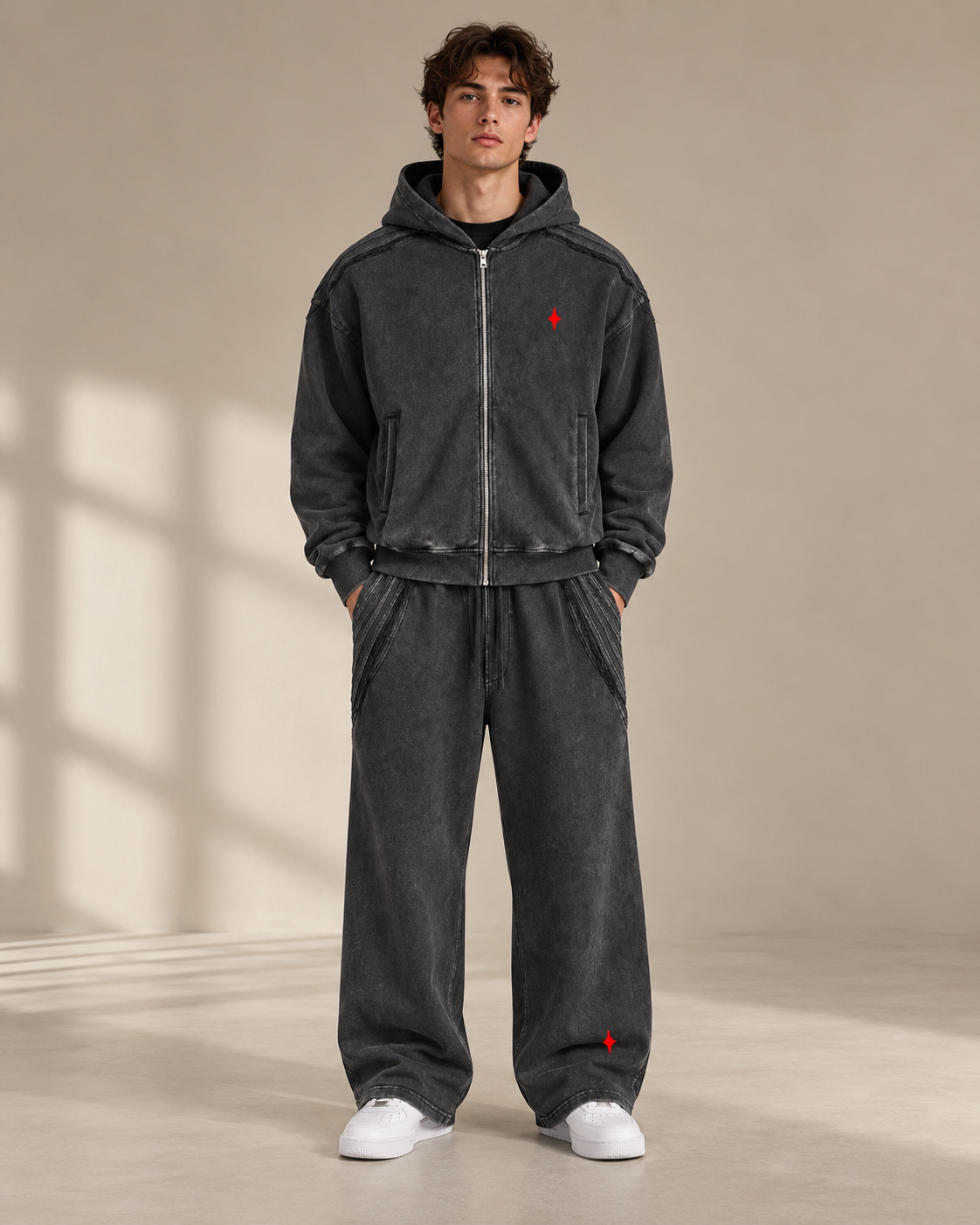 TLOL Release Raw-Edge Zip Hoodie