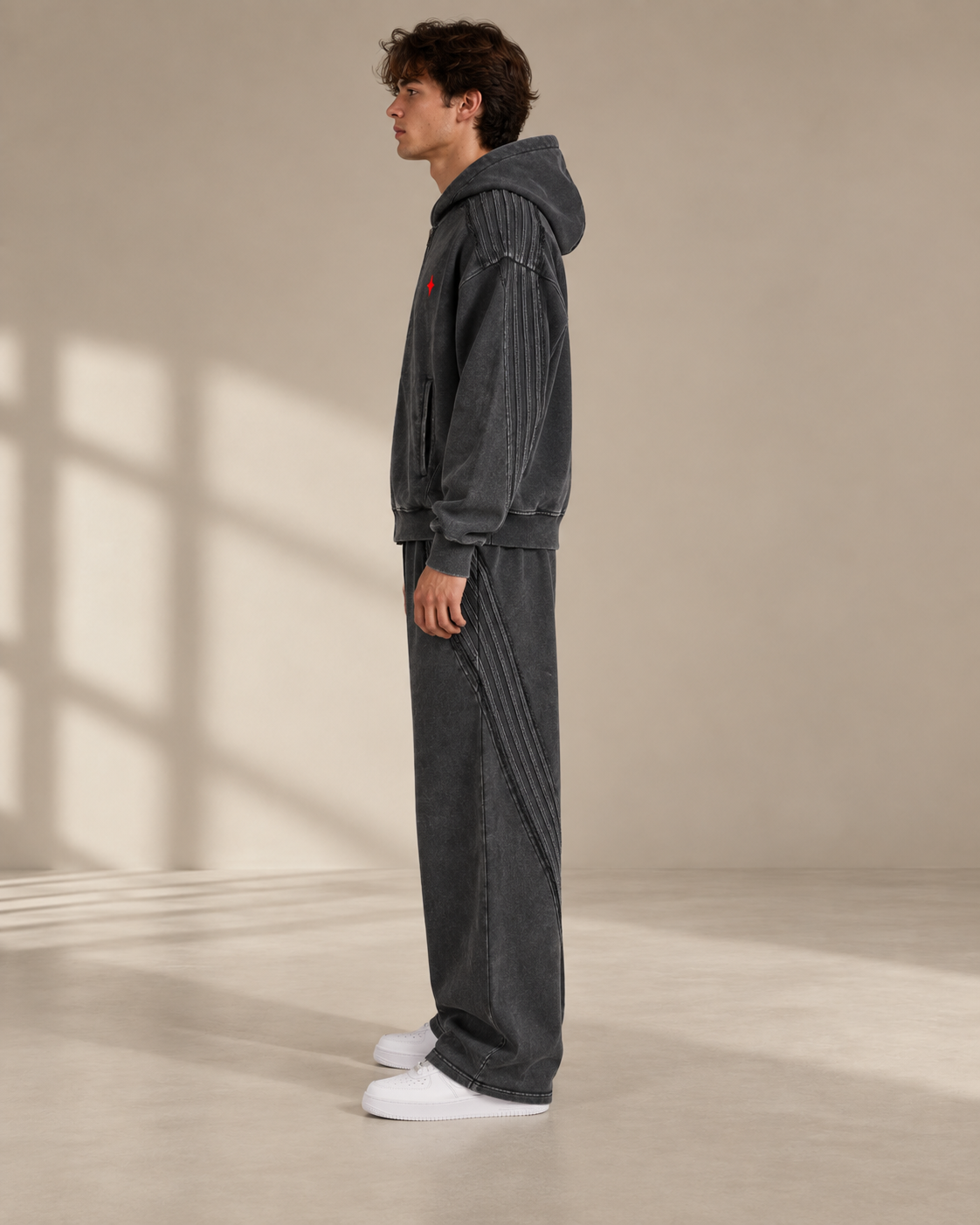 TLOL Release Raw-Edge Zip Hoodie