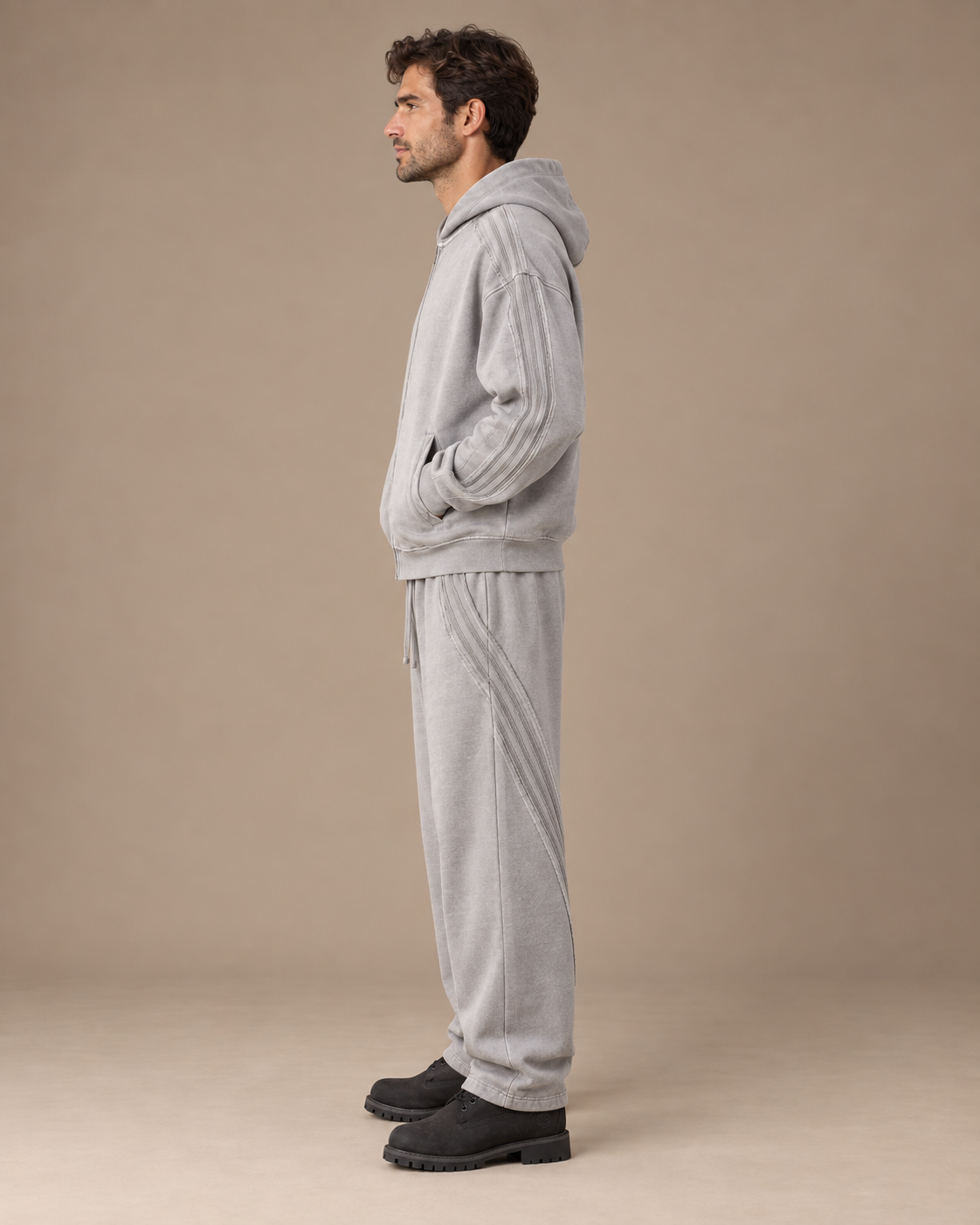 TLOL Release Raw-Edge Zip Hoodie