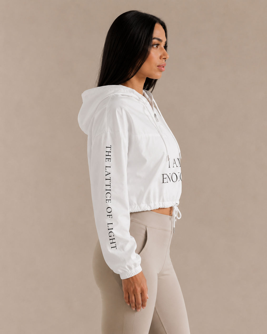 TLOL I Am Enough Cropped Windbreaker