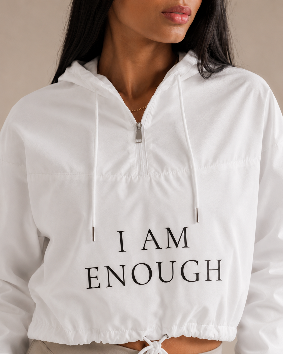 TLOL I Am Enough Cropped Windbreaker