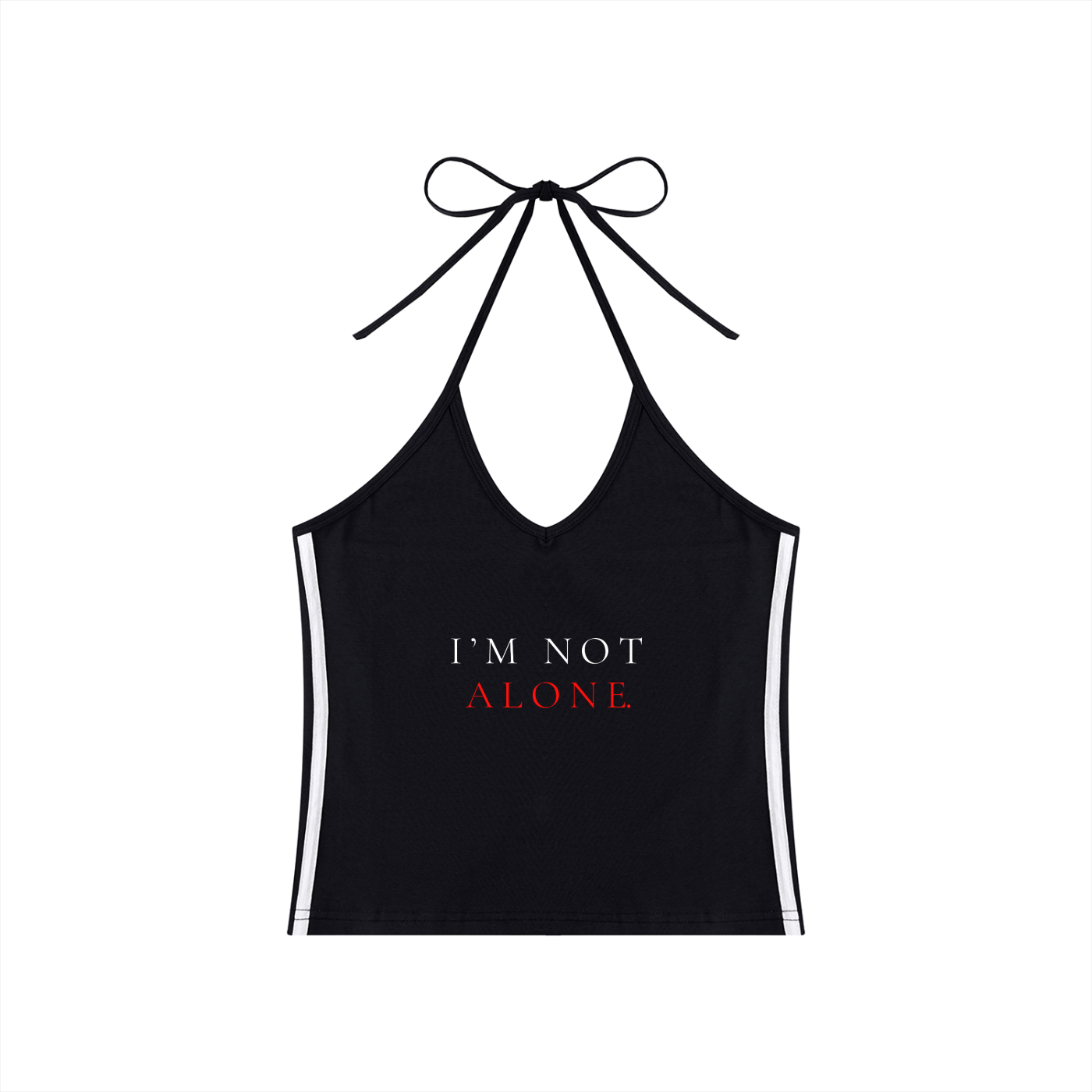 Women's Color Block Halter Crop Tank Top