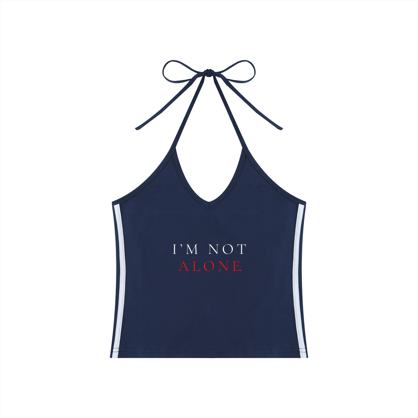 Women's Color Block Halter Crop Tank Top