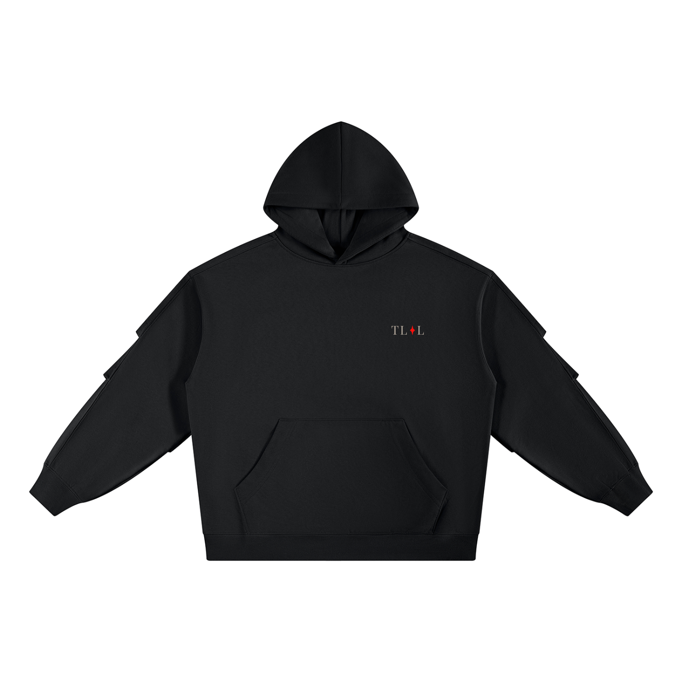 Unisex Heavyweight Ruched Sleeves Hoodie