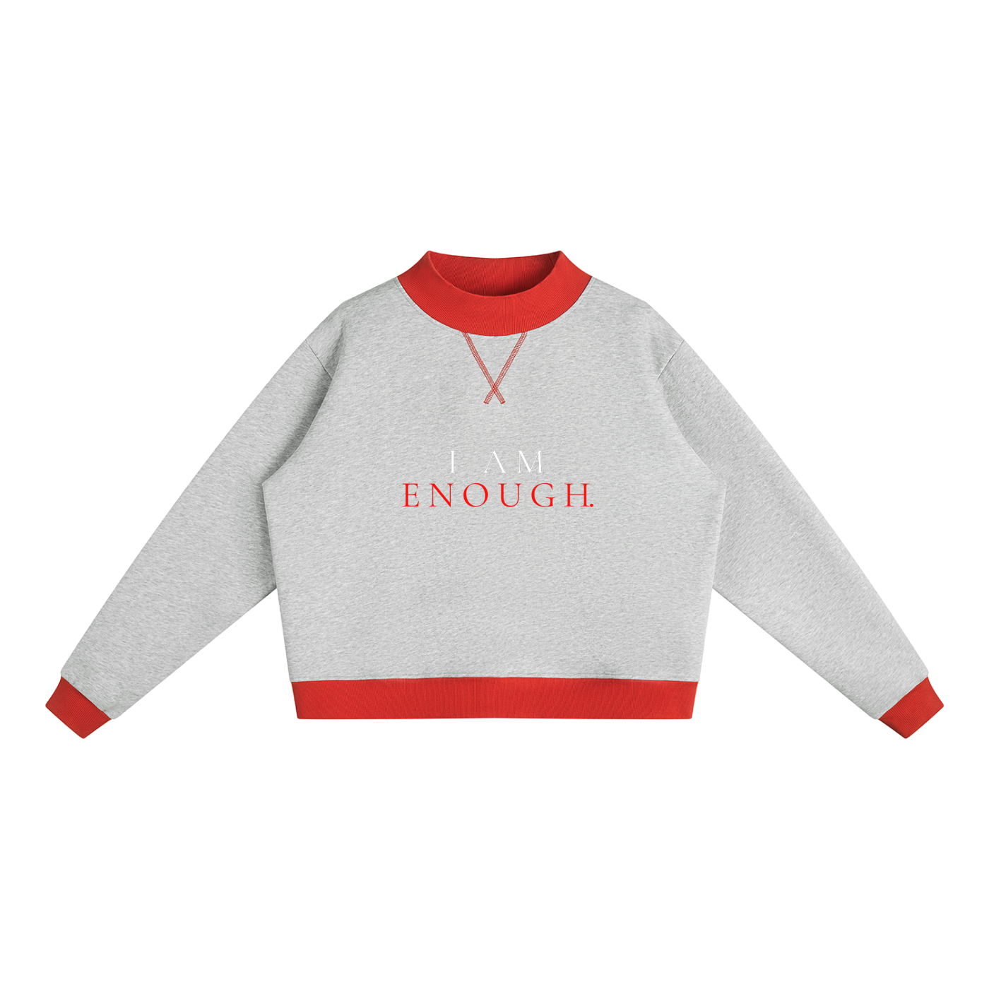 Women’s Mock Neck Crewneck Sweatshirt