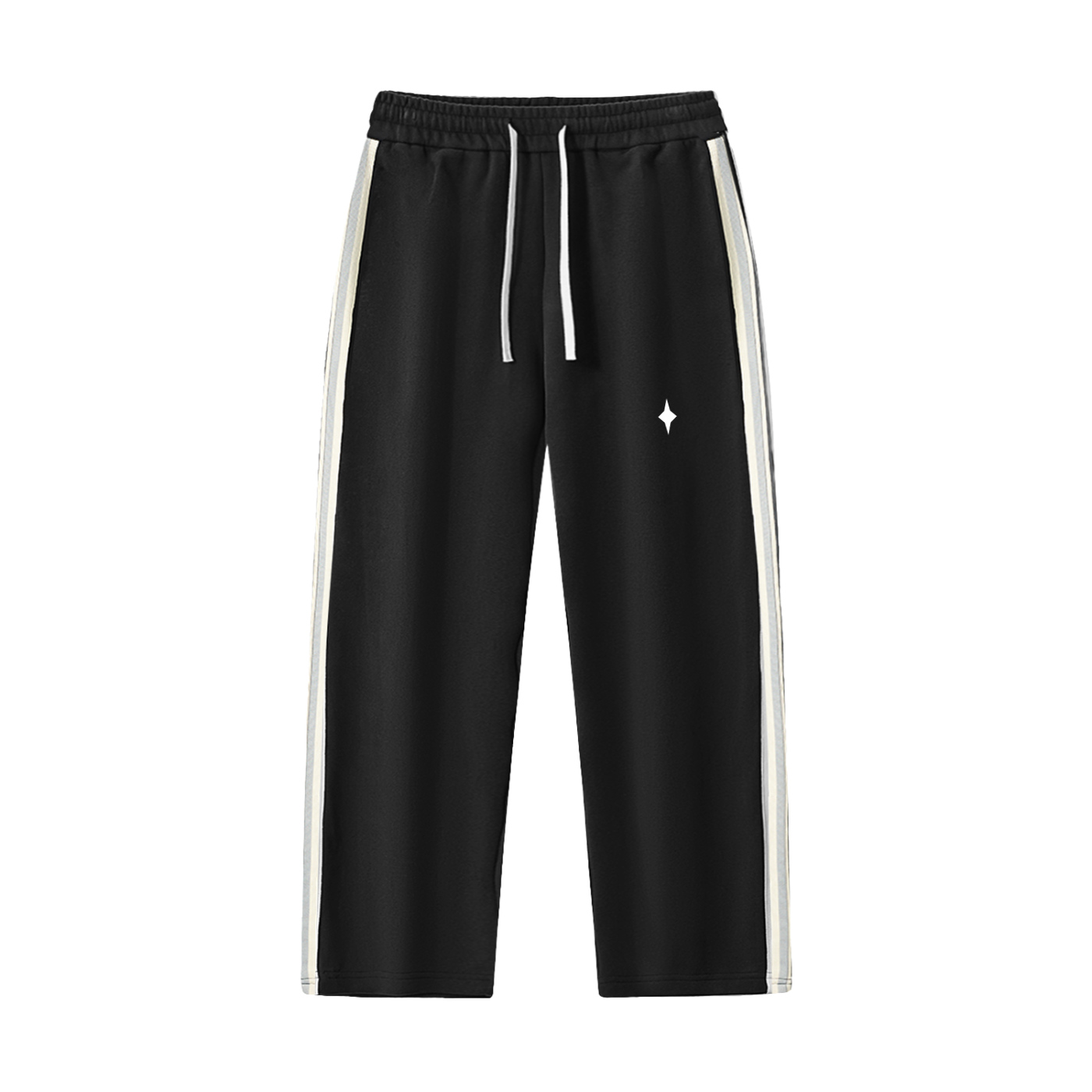 Contrast Side-Stripe Straight-Leg  Pants