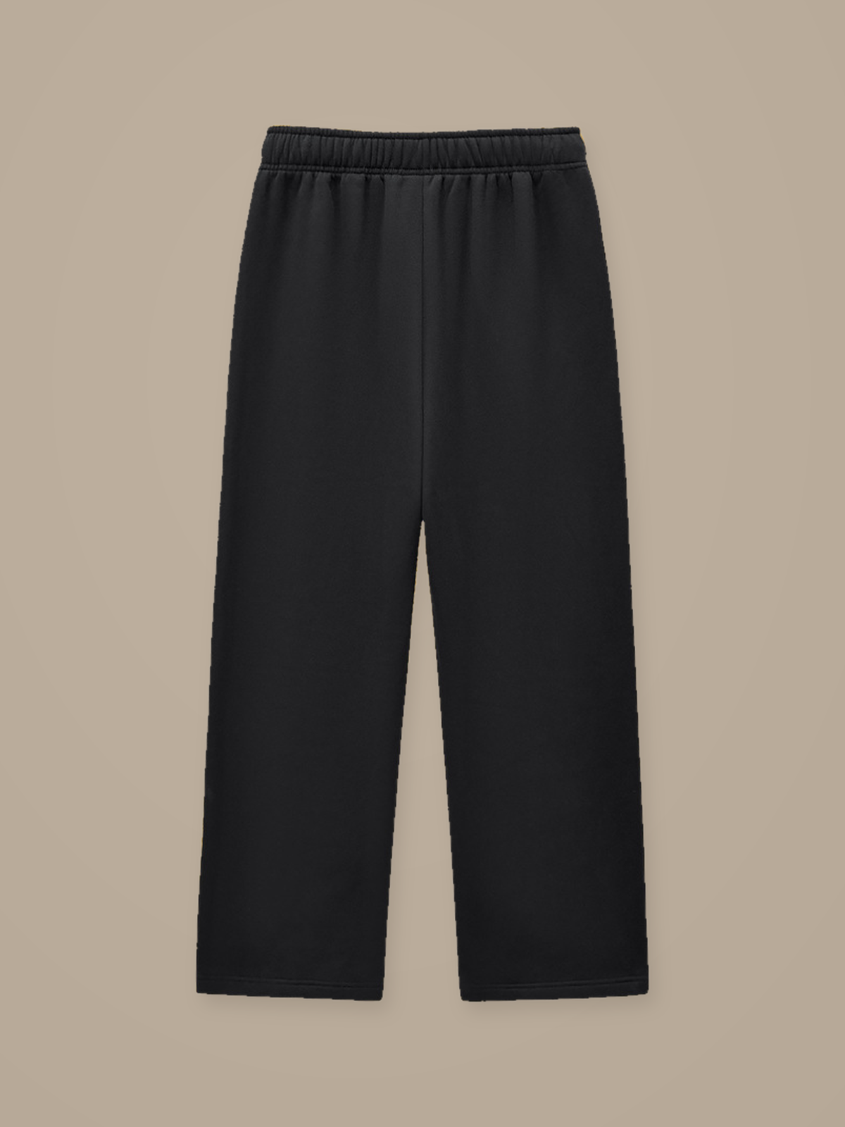 Black TLOL contrast-stitched fleece pants product back #Color_black